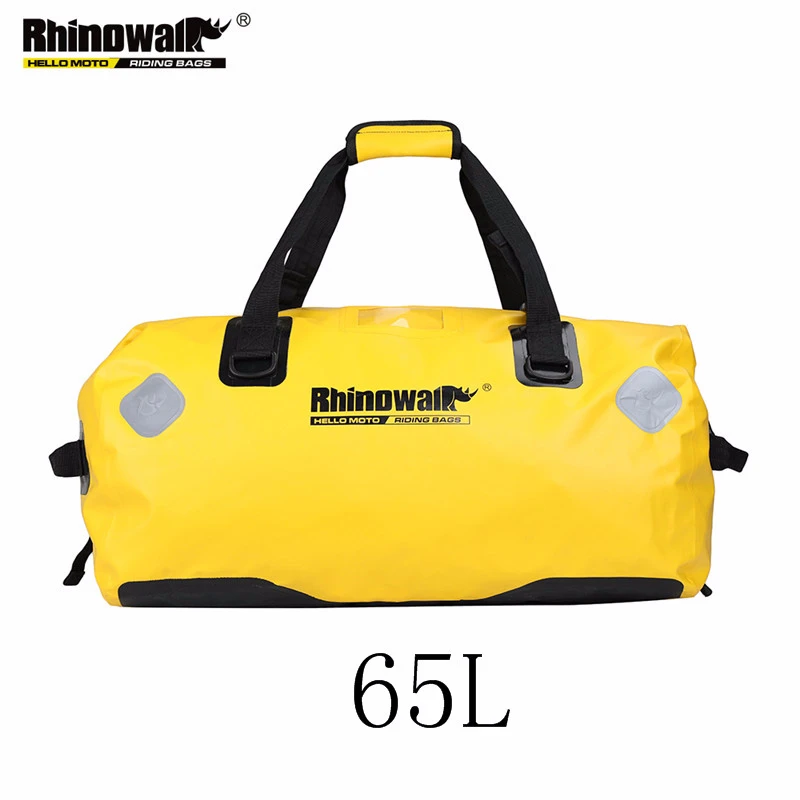 65L yellow Rhinowalk водонепроницаемый дорожный мотоциклетный Задний Мешок Многофункциональная прочная задняя велосипедная сумка 20л/65л Емкость - Цвет: 65L yellow