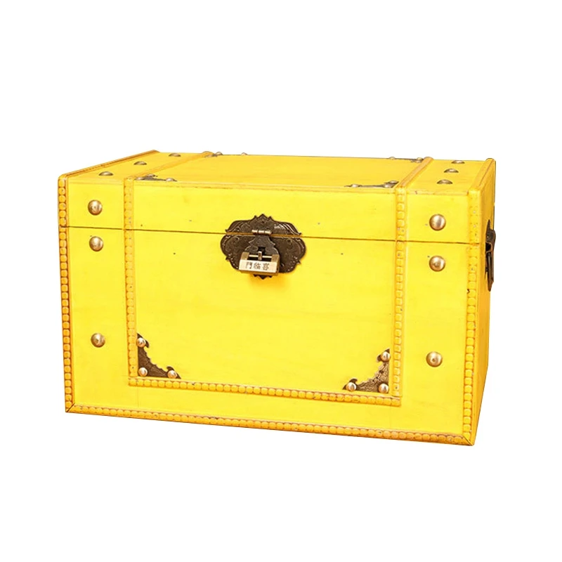 

Vintage Small Treasure Chest Wooden Jewelry Lock Box Storage Gift Case High Quality Antique Jewelry Organizer Holder