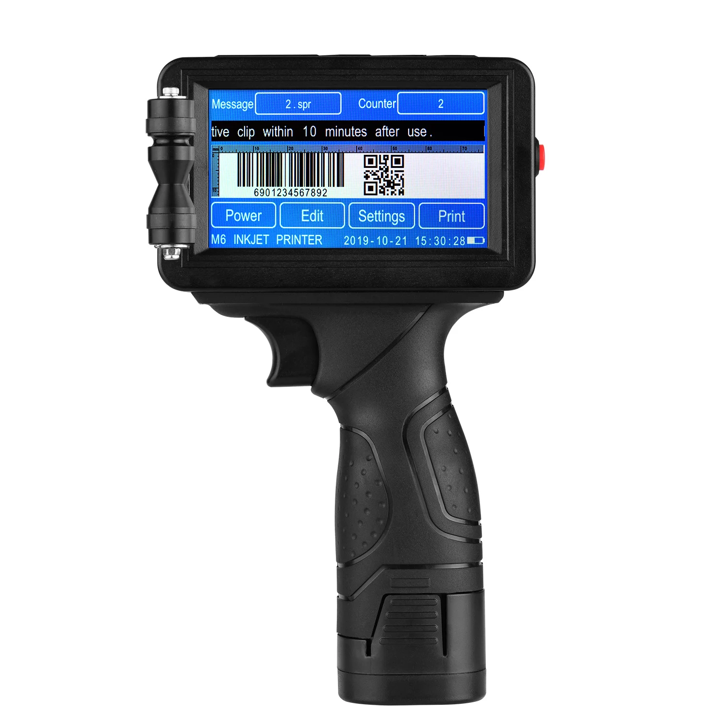 4.3 Inch Touchscreen M6 Portable Intelligent High Definition Inkjet Printer Handheld Code Printer for Text Number Code Label
