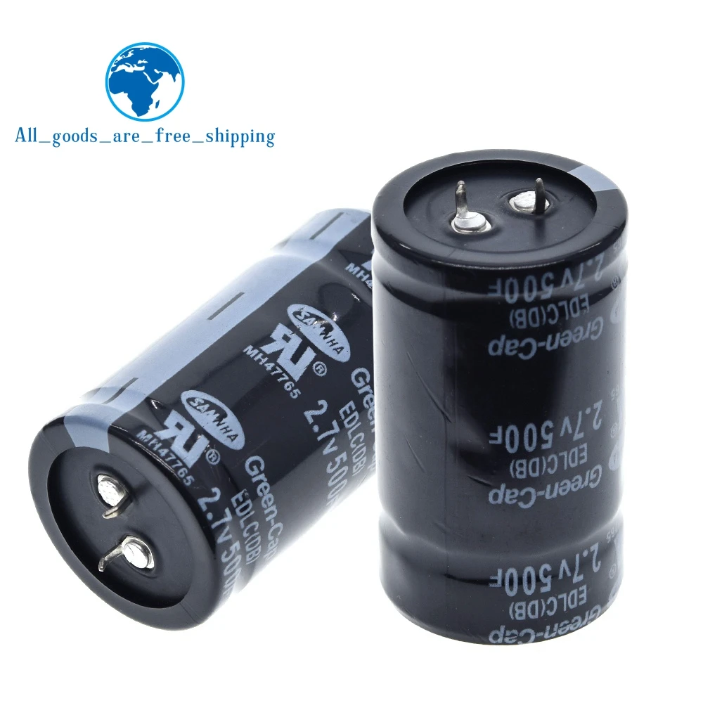 

Farad Capacitor 2.7V 500F 35*60MM Super Capacitors Through Hole General Purpose 2.7V500F Capacitor Two Feet / Four Feet