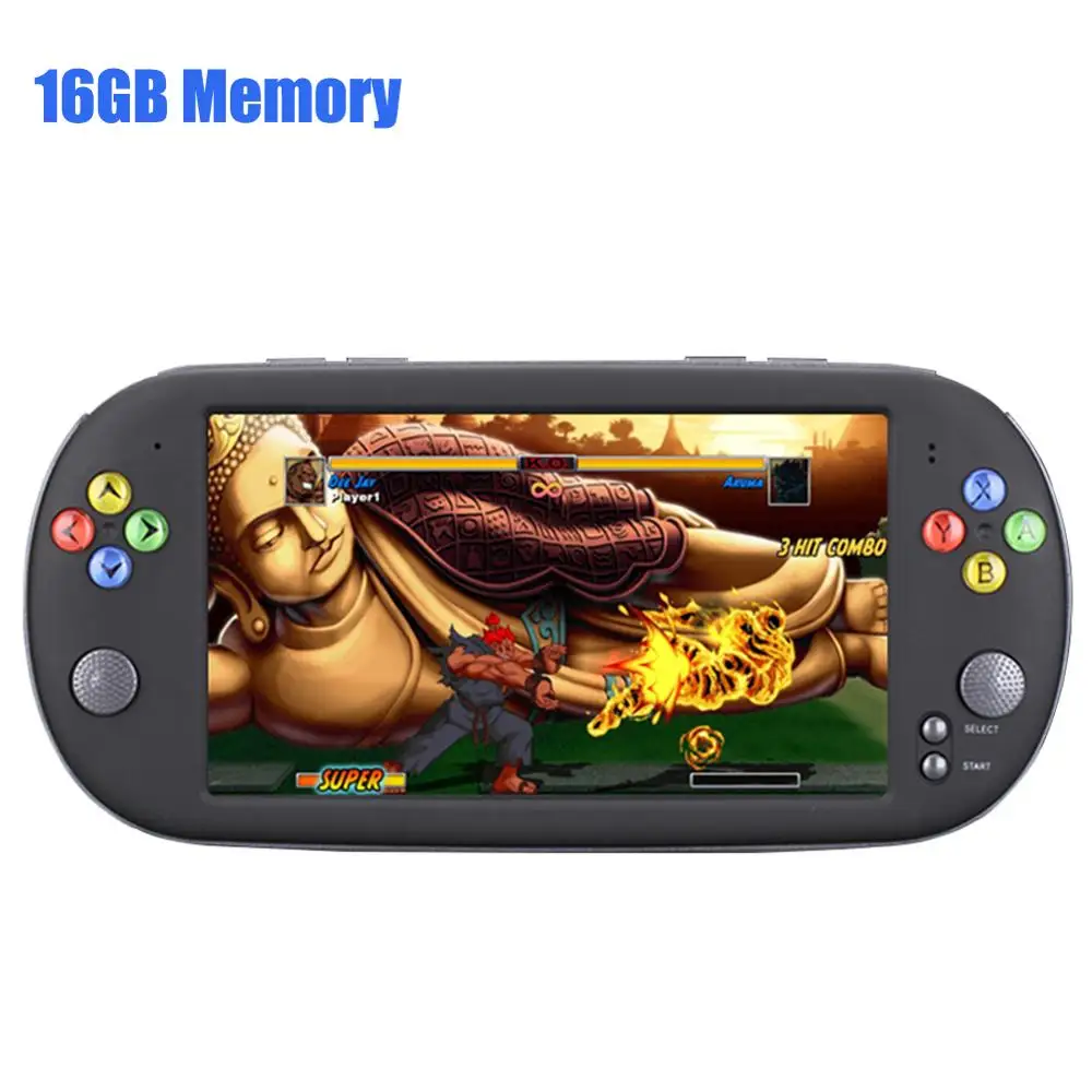 Psp X16 7 дюймов экран Встроенный 8 Гб 16 Гб памяти ретро портативная игровая консоль подарок для игр/музыки/просмотра фильмов