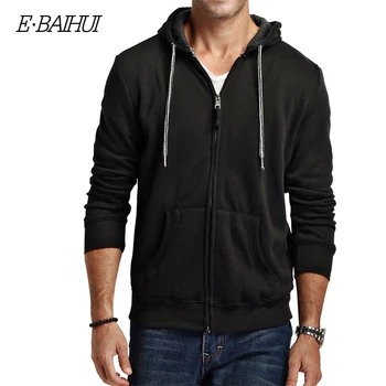 

E-BAIHUI 2020 new autumn cotton zipper coats men's fashion hoodies and sweatshirts man casual winter hoodies men jacket 5742