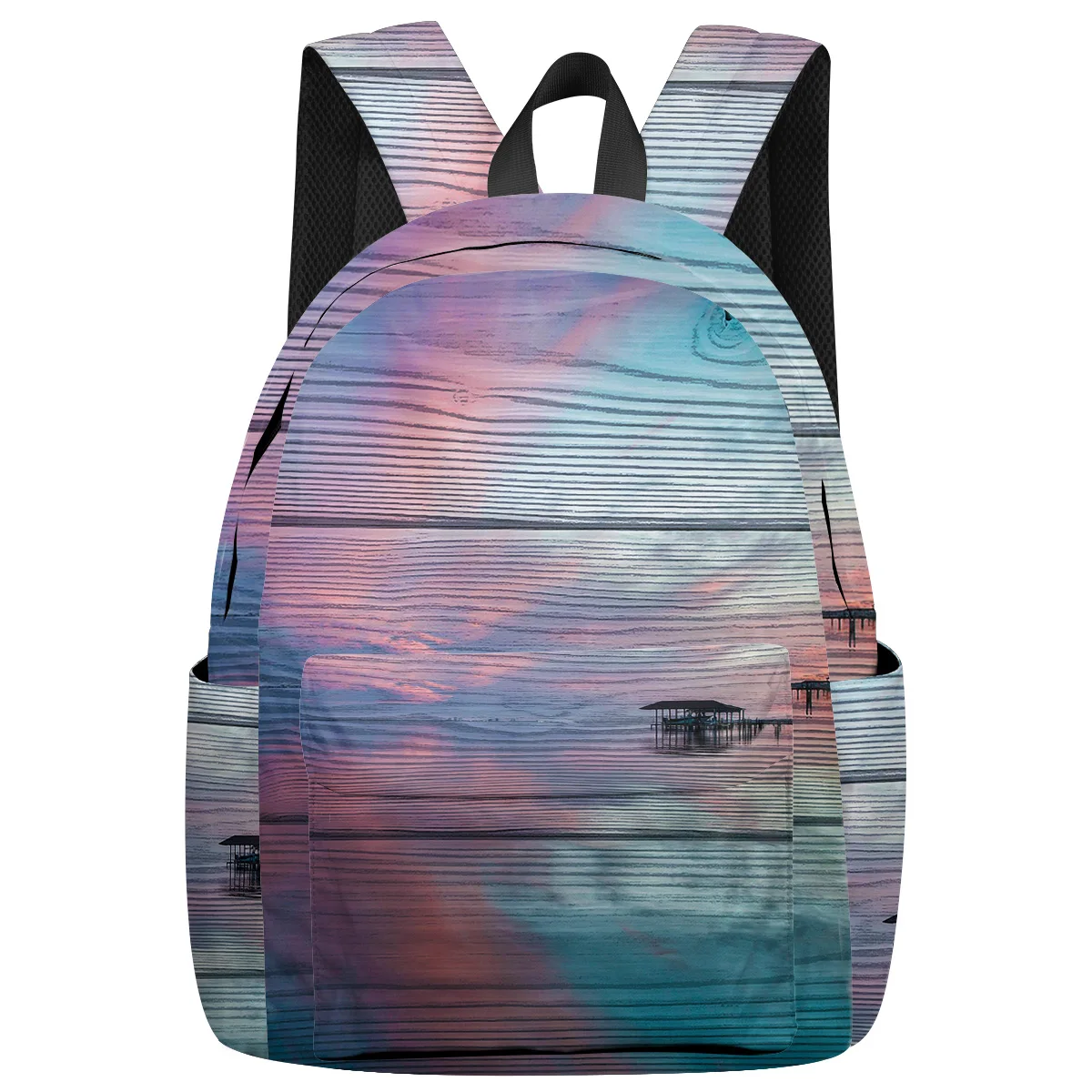 Ретро деревянный фон небо море рюкзак интерьер брелок держатель Роскошный Arcuate