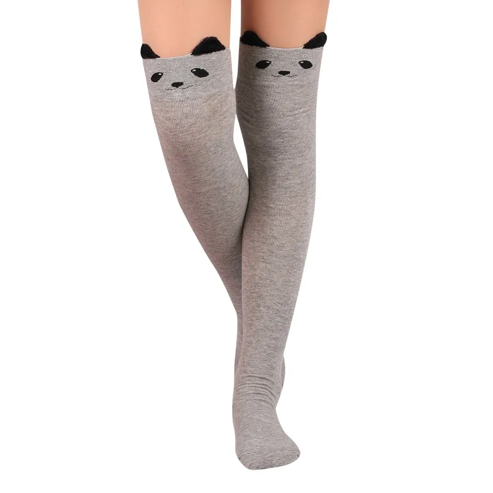 Women Cat Catoon Socks Long Socks Over Knee High Sock Thigh High Over Knee Acrylic High Socks Girls Womens Long Knee Sock