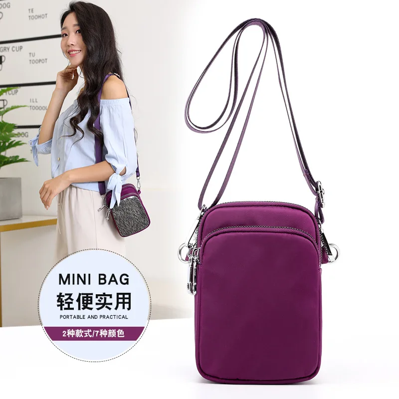 

New Style Korean-style Nylon Phone Bag Mini Shoulder Bag Women's Oblique Bag WOMEN'S Bag