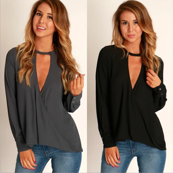 

shirt woman clothes shirts women 2020 chiffon blouse ladies tops long sleeve Office Lady V-Neck Regular gift fashion