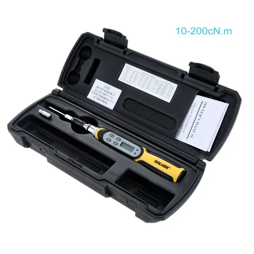 Цифровой Крутящий момент отвертка 5~ 50cN. m 10~ 200cN. m 200~ 400cN. m Профессиональный Электронный динамометрический ключ инструменты обнаружения крутящего момента гаечный ключ - Цвет: SLQ-2Q1 10-200cN.m
