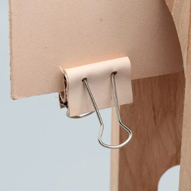 DIY Leather Craft Stick Cutting Metal Assistant Suture Clamp Handwork Fixing Leather Tool 10Pcs/lot