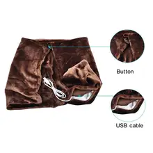 80*45 см USB нагревательное одеяло s мягкое углеродное волокно электрическое теплое Отопление Одеяло плечи шеи Отопление шаль 5 в 4 Вт зимняя теплая
