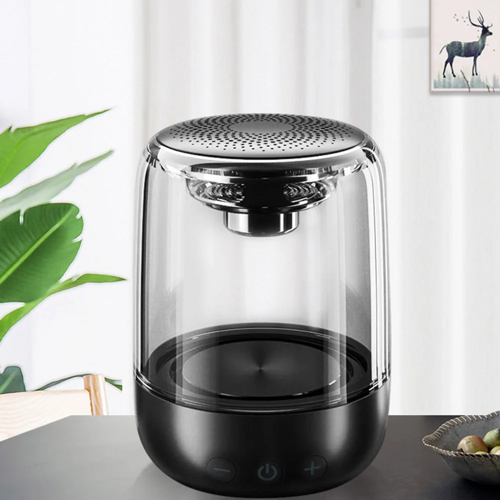 Portable Wireless Transparent RGB LED Blueteeth Speakers HD HiFi Powerful Sound WMic Hands Free Home Outdoor Speaker 40AUG6 (7)