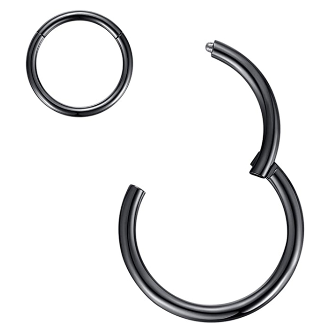 361L Surgical Steel 20G Cartilage Earrings Hoop Hinged Septum Nose Rings Helix Tragus Daith Earring Nipple Clicker Piercing