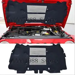 2006-2017 for Jeep Wrangler Car Heat Sound Insulation Cotton Front Hood Engine Firewall Mat Pad Cover Noise Deadener