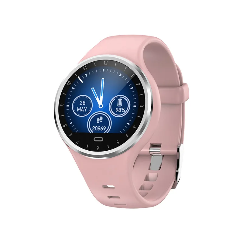 

Color Round Screen Smart Watch Woman Digital Watch Female Multi-function Sports Electronicwatch Heart Rate Bluetooth Android IOS