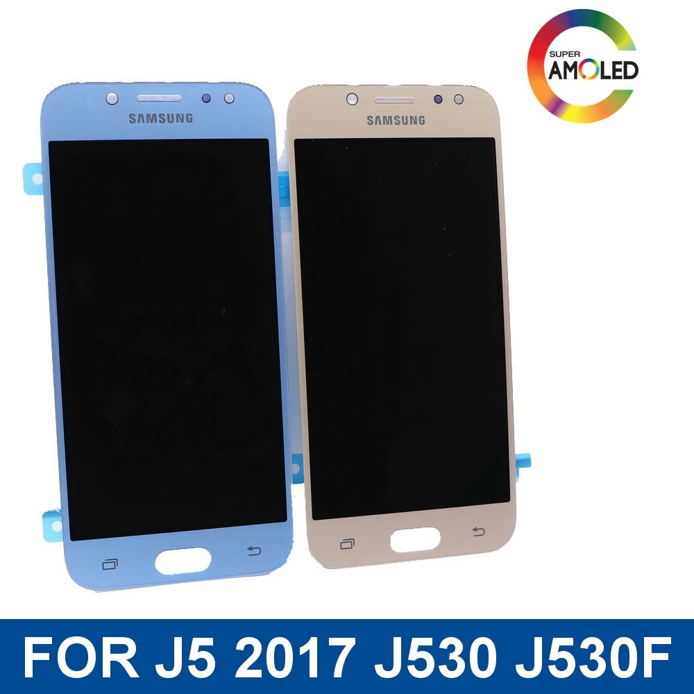 Super Amoled Lcd For Samsung Galaxy J5 J5 17 J530 Sm J530f J530m Lcd Touch Screen Digitizer Component With Brightness Adjustme Mobile Phone Lcd Screens Aliexpress
