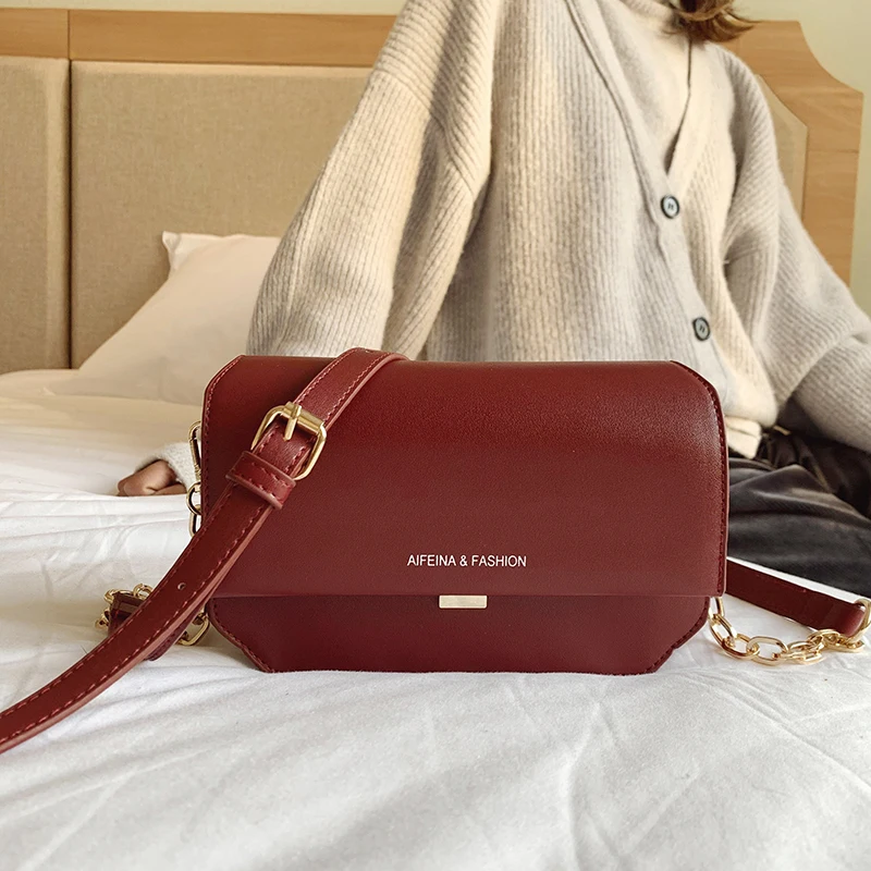 

2019 Crossbody Bags For Women Solid color Small Flap Handbags Women Bags Designer Famous Brands Ladies Shoulder Bag Sac A Main