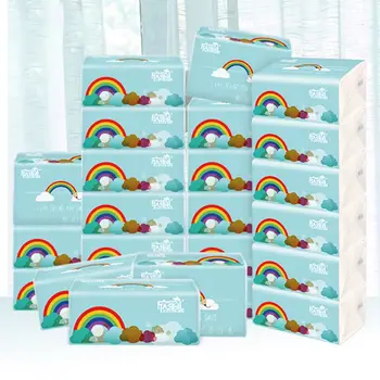 

Natural Wood Pulp 3-Ply Toilet Paper 300 Sheets Soft Facial Tissues Napkin Home 19QF