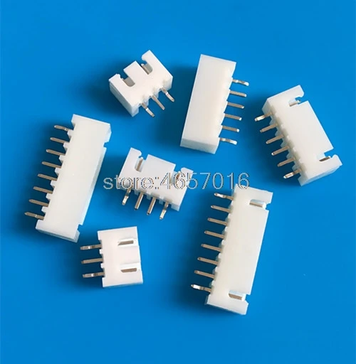 40 pinos retos do encabeçamento do pino do conector do soquete dos pces xh2.54 2.54mm 2p-12p total 11 tipos