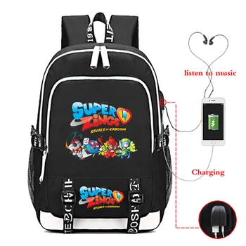 

New Super Zings Unisex USB Charging Backpack Laptop Bag Capacity Backpack Multi-functional Travel Mochila Feminina