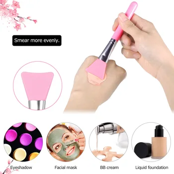 

Multi-Function Soft Hair Plastic Handle Mask Brushes Foundation Brush 7Pcs Fishtail Bottom Powder Blusher Skin Care