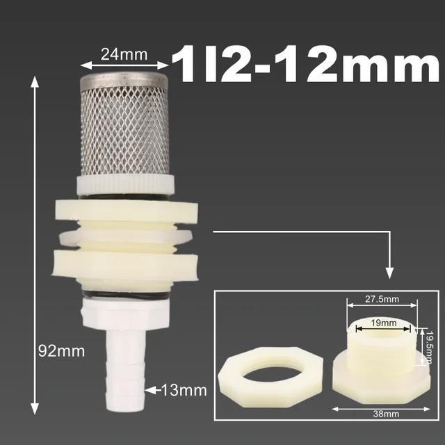 1Pc 8/10/12/16 Mm -Es Víztartály Csatlakozó Szűrővel Akvárium Haltartály -Adapter Kert Öntözővízszűrő - Image 5
