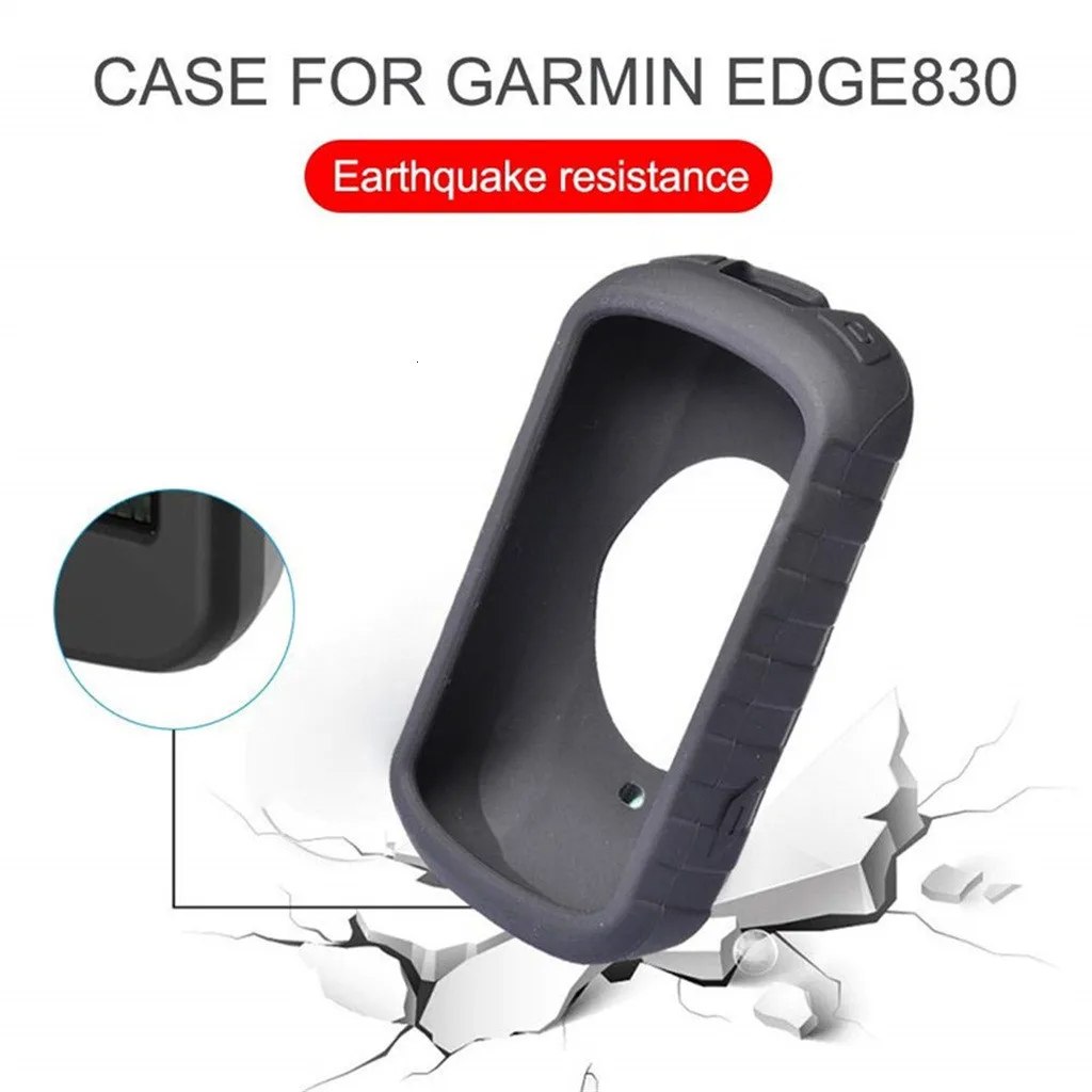 Для Garmin Edge 830 530 gps велосипедный нескользящий противоударный чехол из силикагеля и 2 шт прозрачная 9H защита экрана из закаленного стекла 830 530