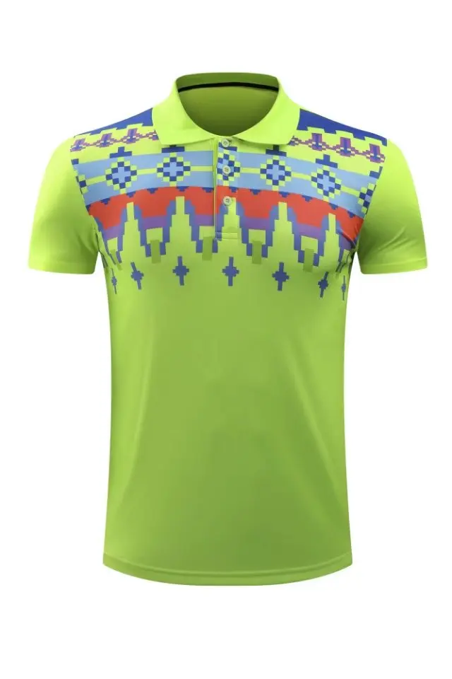 Professional team game custom Quick dry Badminton shirt Men/Women, Tennis t-shirts,sports golf Polo shirt, pingpong t-shirt - Цвет: 211 green