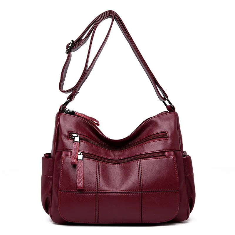 

Spring Summer 2019 New Embroidered Line Women's Bag Korean Version of Simple Joker Shoulder Messenger Bag Fashion Mother Bag