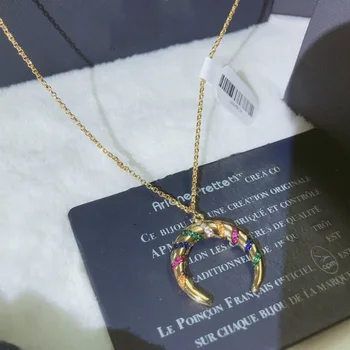 

Fashion Charm Sterling Silver Copy 1:1 Copy,Yellow Silver Multicolor Tribal Adjustable Necklace Women Luxury Jewelry Gift