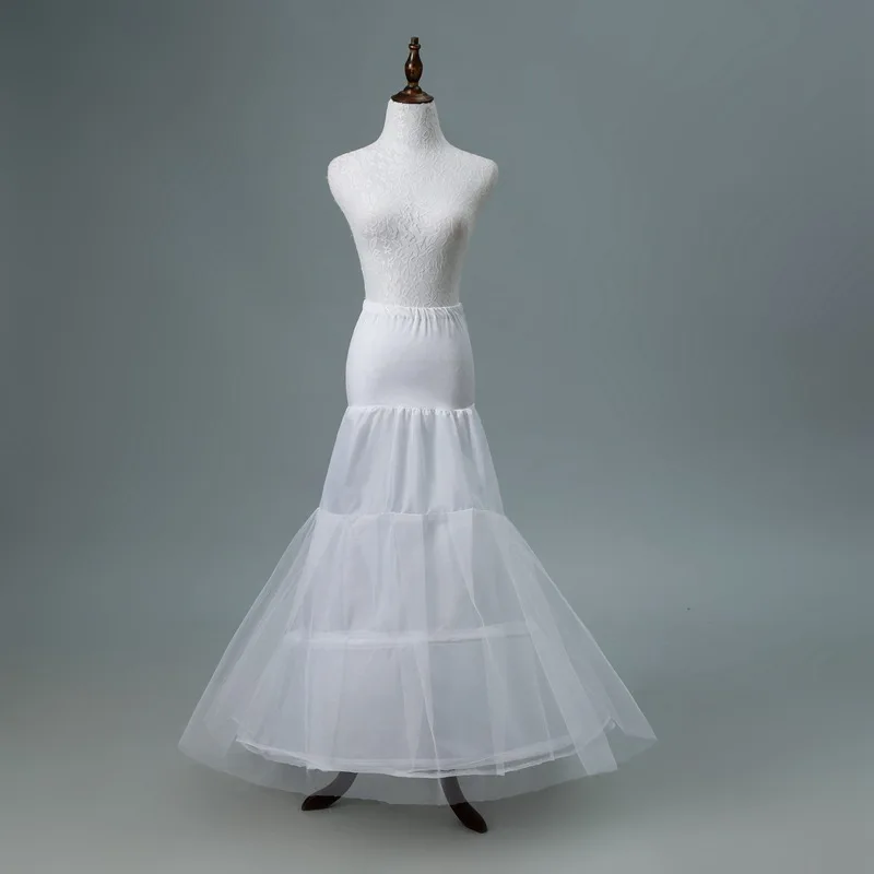 SERMENT Performance Dress Fishtail Trailing Skirt Support Petticoat Two Steel Ring Hard Mesh Chemise Wedding Accessories