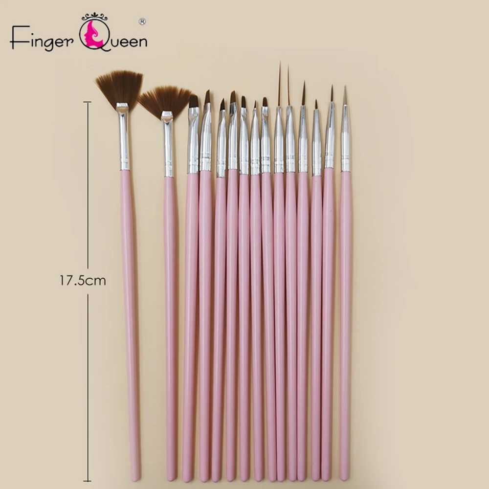 

Fingerqueen UV Gel Brush Liner Painting Pen Acrylic Drawing Brush for Nails Gradient Rhinestone Handle Manicure Nail Art Tool