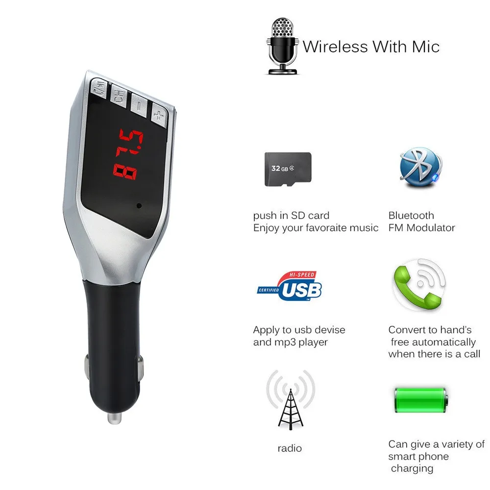 Беспроводной Bluetooth lcd MP3-плеер автомобильный комплект SD MMC fm-трансмиттер с USB Modul автомобильные аксессуары Handsfree автомобильный Стайлинг горячая распродажа