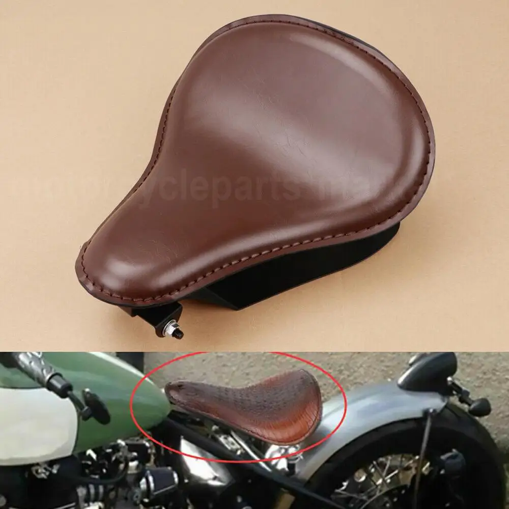 Black Motorcycle Flame Solo Seat 3/" Spring Bracket Base Mount For Bobber Chopper