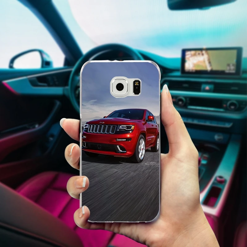 Красные спортивные чехлы для телефонов Jeep Wrangler Suv, тонкие чехлы из ТПУ для samsung Galaxy Note 2, 3, 4, 5, 8, S3, S4, S5 Mini, S6, S7, S8, S9 Edge Plus, чехлы