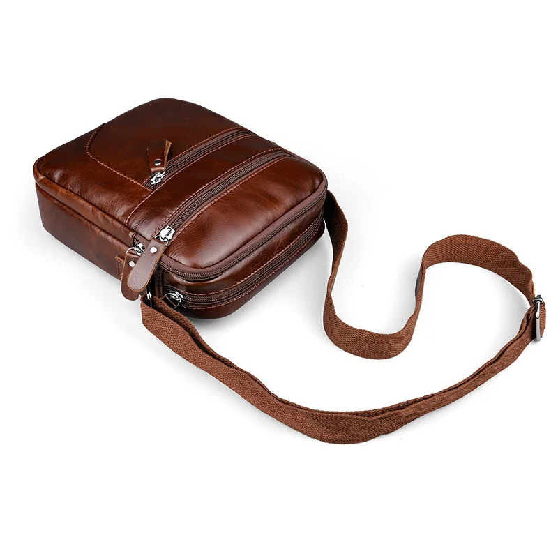 

High Quality Original Leather Male Casual Shoulder Messenger Bag Cowhide Genuine Leather Crossbody Bag Tote Mochila Satchel Bag