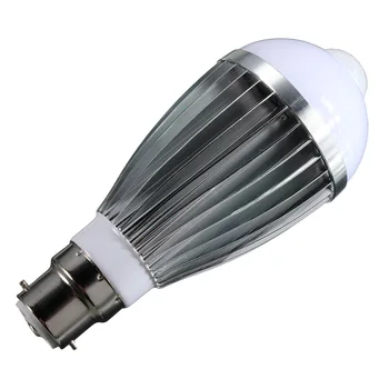 

85-265V PIR Infrared Sensor Light Bulb B22 9W 5730 SMD Auto Smart Motion Body LED Light Lamp Bulb Pure White