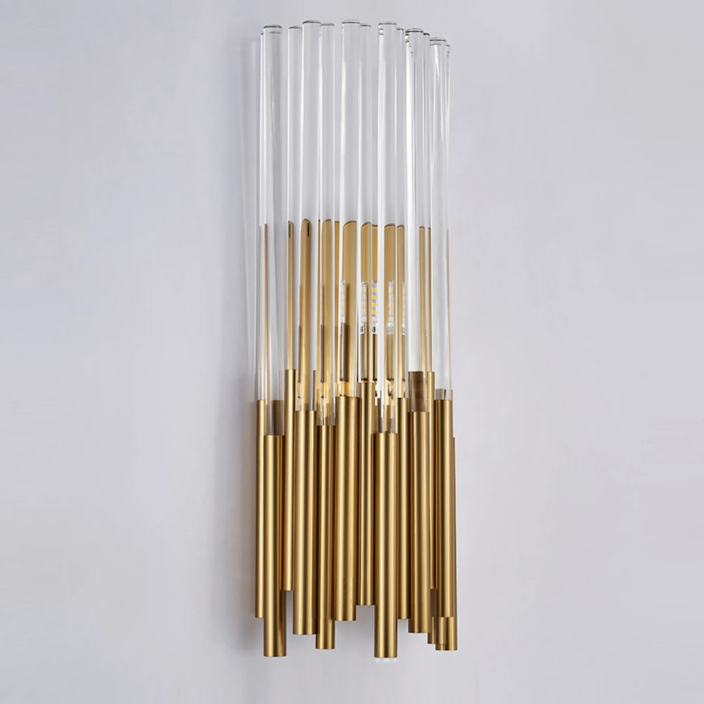 Современные Стеклянные Настенные светильники Золотой wandlamp Dia18* H45cm светодиодный настенный светильник для дома