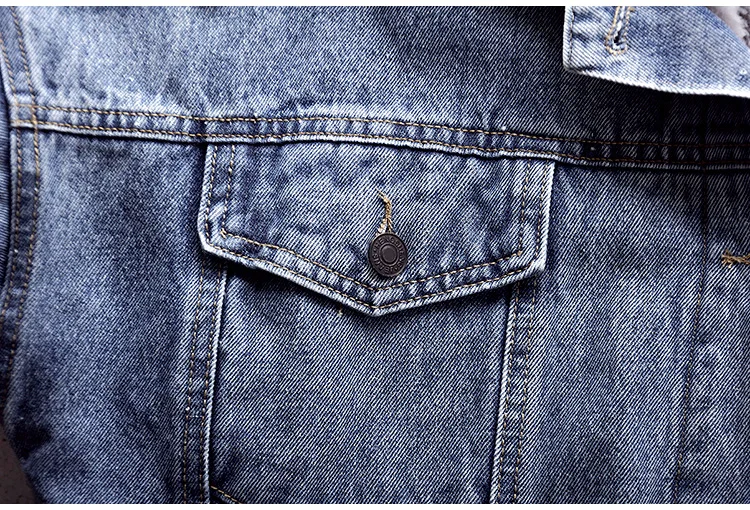 Зимние короткие парки Женская джинсовая куртка съемная меховая джинсовая куртка с воротником Женская куртка с длинным рукавом Толстая теплая Базовая джинсовая куртка пальто