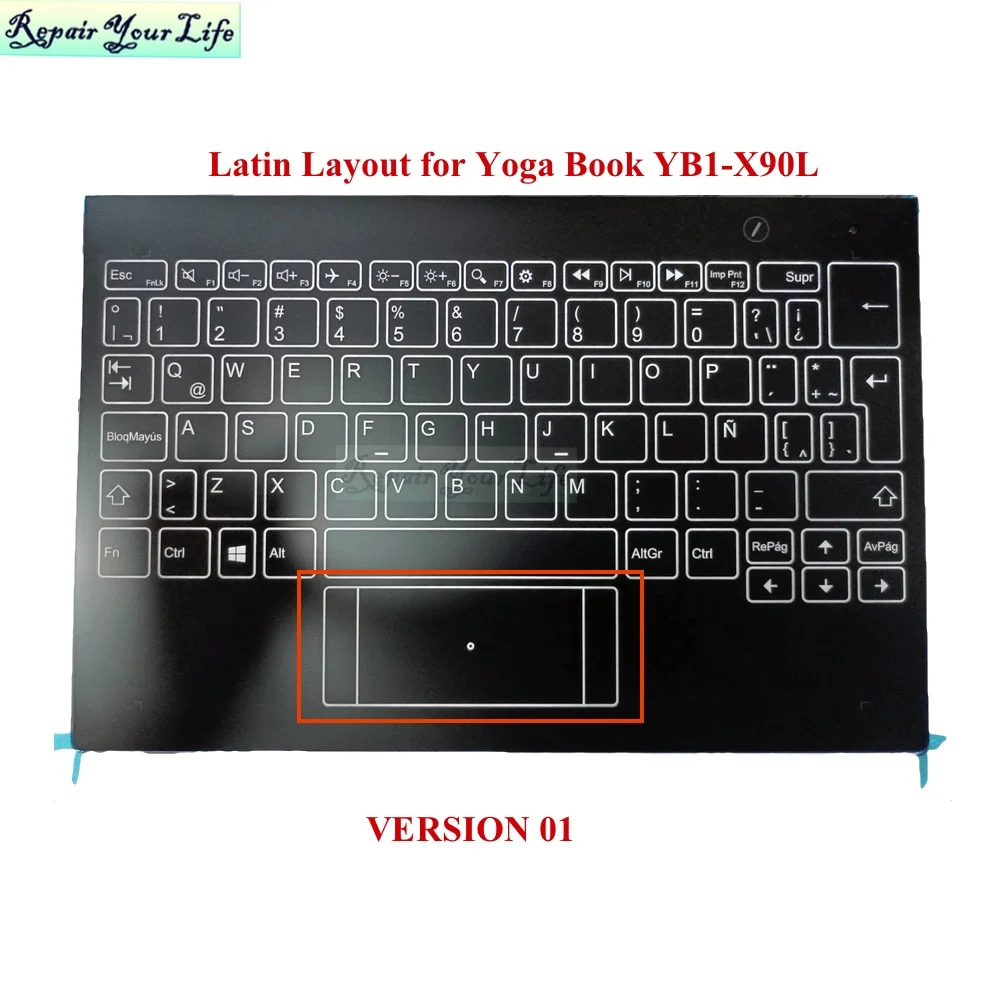 YB1-X90-Latin-Palmrest-Backlit-Keyboard-for-Lenovo-Yoga-Book-Yogabook ...
