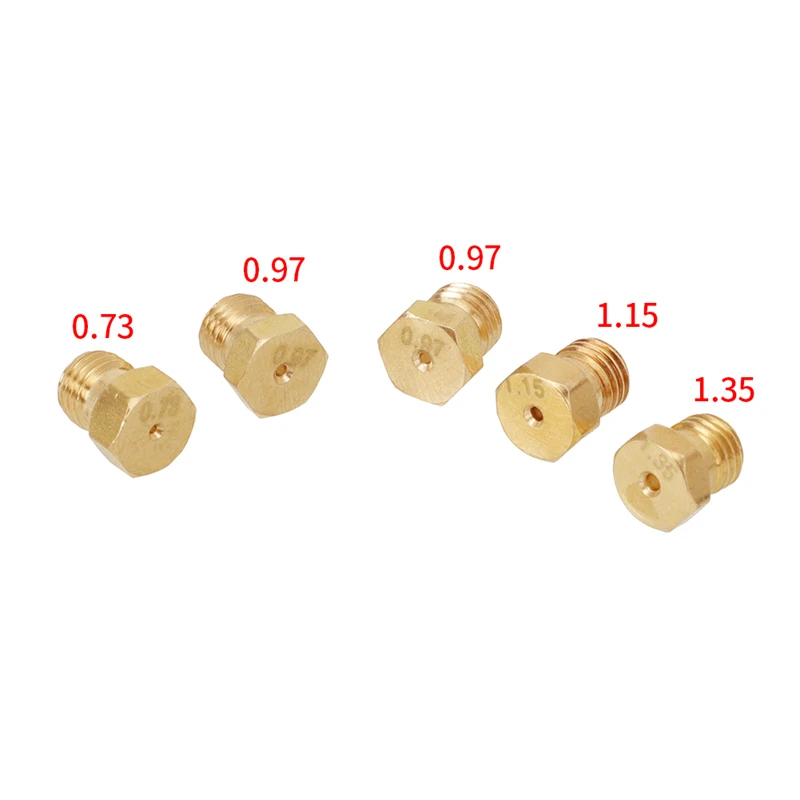 5PC M6*0.75 LPG To Natural Gas Cooker Gas Hob Conversion Jet burner Hobs Cooking Stove Jet Size 73 97 97 115 135 gas jet conversion kit