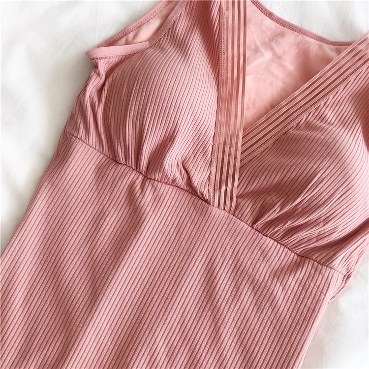 Ff3208 new Korean Plush warm waistcoat suspender for women's slim body solid color thickened base vest spaghetti strap top