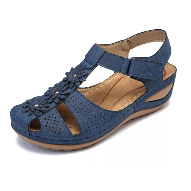 

Women shoes Summer women's large non slip lightweight round head super comfortable slope heel comfortable outdoor sandals women