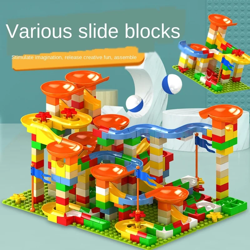

Wandai new large particle building blocks compatible with Lego ball variable building block table accessories children slide bui