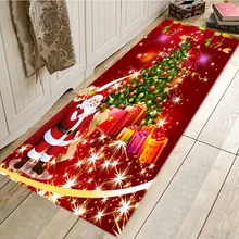 Напольный коврик с Санта-Клаусом, Рождественский коврик, праздничный коврик для кухни, спальни, декоративный ковер