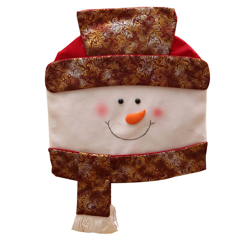 Kitchen Chair Slip Covers Christmas Decor Santa Claus for Holiday Party Festival Halloween Kitchen Dining Room Chairs - Color: A2