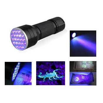

LED UV Flash Light Scorpion Hunting Torches Ultraviolet Mini Black Pet Urine Stains Detector Portable Zoom Lighting Flashlight