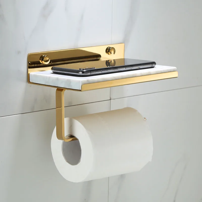 Toilet Tissue Roll Paper Holder Bath Phone Wall Mounted Shelf Bathroom Racks. 