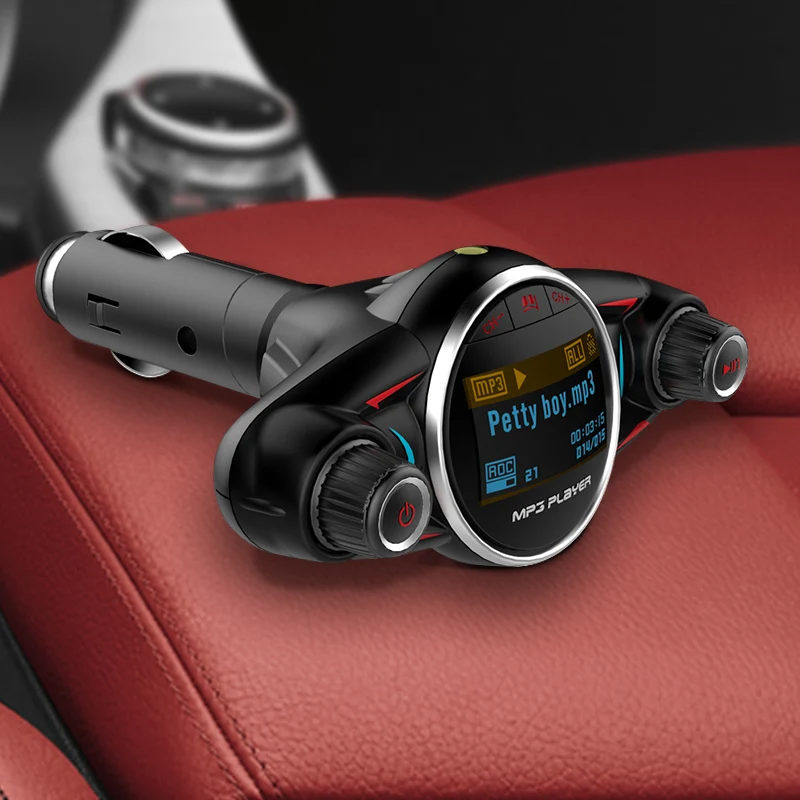 Newest Bluetooth Car FM Transmitter Audio Adapter Receiver Wireless Handsfree MP3 Player Car Kit Cha (2)