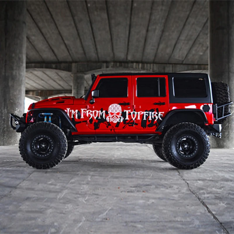 Car sticker appearance decoration for Jeep Wrangler body decoration change  car sticker color paste painting stickers|Car Stickers| - AliExpress