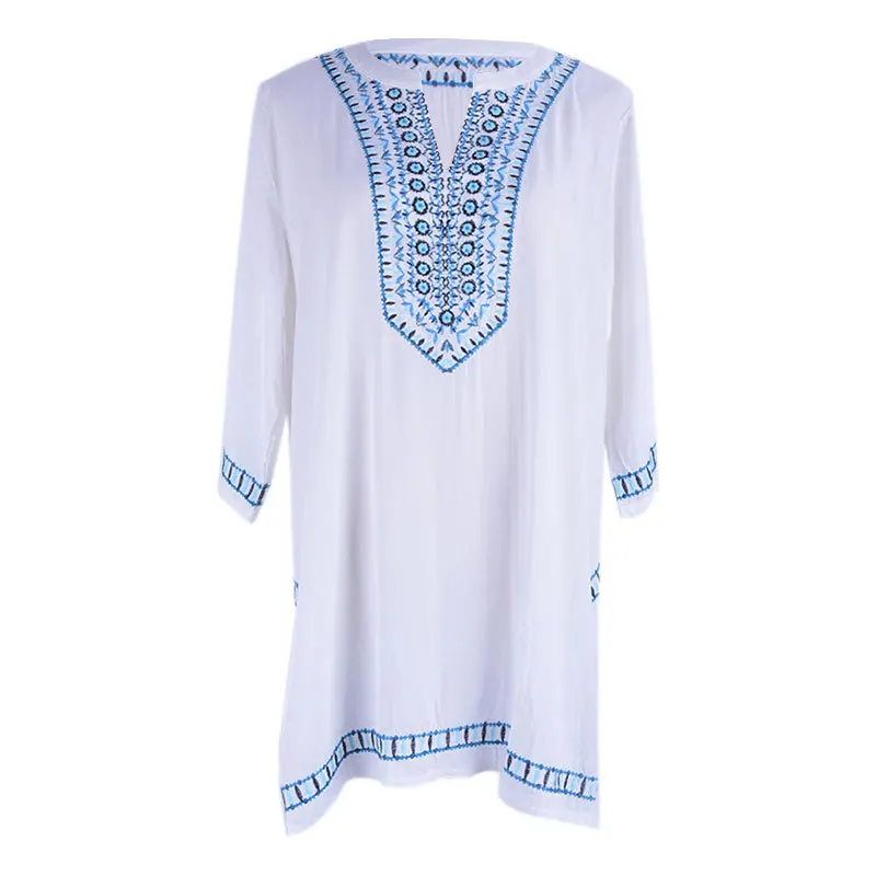 Embroidery Vintage Beach Cover up Saida de Praia Swimsuit Women Bikini cover up Tunics for Beach Pareo Sarong Beachwear Embroidery Vintage Beach Cover up Saida de Praia Swimsuit Women Bikini cover up Tunics for Beach Pareo Sarong Beachwear
