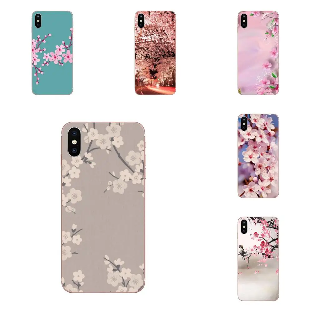 For Galaxy Grand A3 A5 A7 A8 A9 A9S On5 On7 Plus Pro Star 2015 2016 2017 2018 Soft Phone Skin Japanese Style Cherry Blossoms | Мобильные